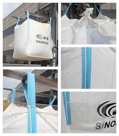 White CROHMIQ dissipative anti static bulk bags for chemical powder